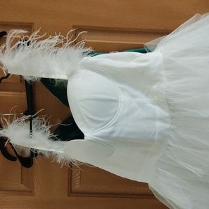 White tulle plus dress size 1x